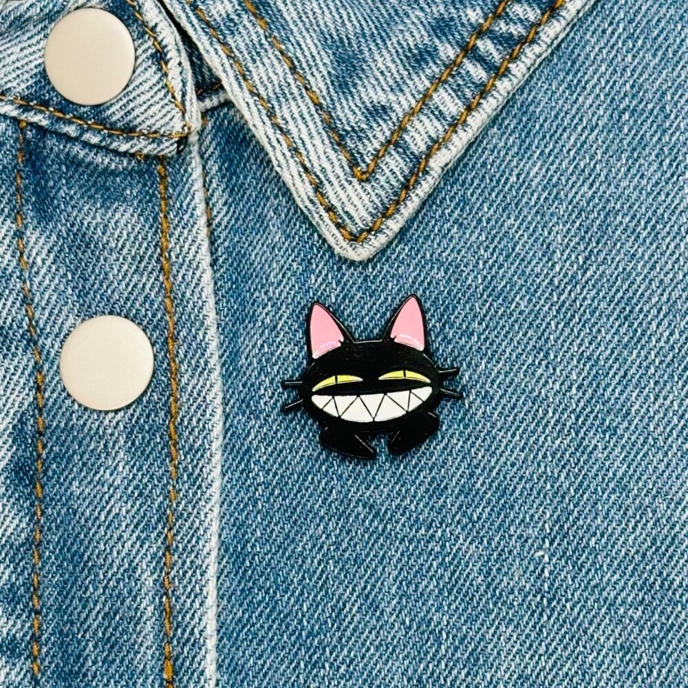 🤩The Legend of LUOXIAOHEI Luo Xiaohei Hei Black Cat Metal Brooch Cat Enamel Pin